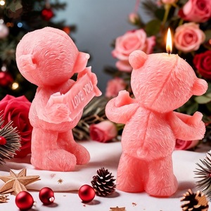 Valentine's Day Bear Scented Candle Silicone Mold DIY Ornament Gift Baking Cake Decoration Mold - Product Image 3