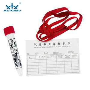 MATCHAU Ventes Flash Tube d'identification homologué Solas pour radeau de sauvetage avec corde rouge et carte d'identité - Product Image 2