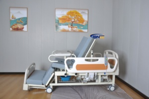 เตียงผู้ป่วยสำหรับใช้ในบ้านและโรงพยาบาล Ginee Medical รุ่น Heavy Duty โครงเหล็กเชื่อมด้วยระบบหุ่นยนต์ เคลือบ<span class=keywords><strong>ผง</strong></span>ป้องกันไฟฟ้าสถิต ล้อเบรกแบบเงียบ - Product Image 5