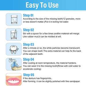 Remplissage intermédiaire multifonctionnel sans dents, remplissage modulable, remplacement de fausses dents, matériau pour prothèses dentaires, remplissage dentaire - Product Image 5