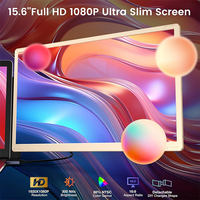 15.6 İnç 360 Derece Dönebilen IPS FHD Üçlü Ekran Genişletici 1080P Çift Taşınabilir Monitör Ayarlanabilir Metal Standlı Masaüstü Yerleştirme İçin
