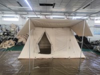 Tente de camping automatique 250x220x155cm, une chambre, en polyester et coton, enduite argentée, imperméable, quatre saisons, pour le glamping familial
