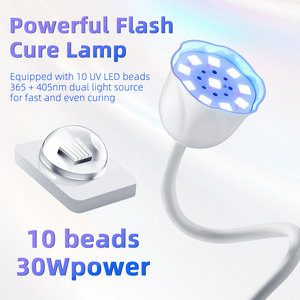 Mới Xách Tay 30W <span class=keywords><strong>UV</strong></span> LED Nail Đèn Lotus Nail Đèn Máy Tính Để Bàn Không Dây Có Thể Sạc Lại Máy Sấy Móng Tay Với Cảm Biến Tự Động - Product Image 5