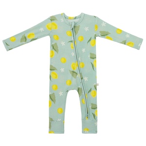 Combinaison Bébé en Bambou Imprimée Personnalisée en Gros, Pyjama à Fermeture Éclair, Combinaison Douce et Respirante pour Nouveau-né, Vêtement de Nuit pour Tout-petit - Product Image 1