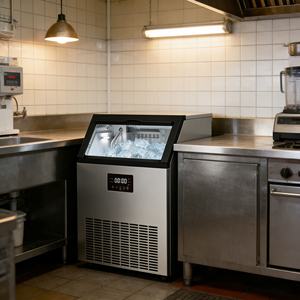Machine à glaçons automatique électrique commerciale de 55 kg/24 h pour cafés, hôtels, restaurants - Product Image 1