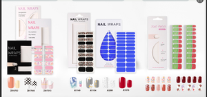 Uñas Postizas con Diseño Floral, Forma de Almendra, Longitud Media, Acrílicas, para Aplicación en Dedos - Product Image 6