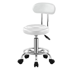 Silla de Bar Metálica Giratoria con Ruedas <span class=keywords><strong>y</strong></span> Respaldo, Taburete Moderno <span class=keywords><strong>y</strong></span> Sencillo para el Hogar, Salón de <span class=keywords><strong>Belleza</strong></span> - Product Image 5