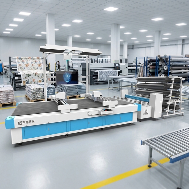 Rongchi CNC Visual Cutting Machine with CCD Camera, Auto Nesting Cutter for Printed Banner & Soft Material