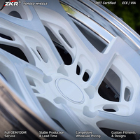 Jantes en alliage d'aluminium forgé sur mesure en 2 pièces, 18-26 pouces, déport de 25 mm, lèvre polie, PCD 5x114.3/120/130, haute performance