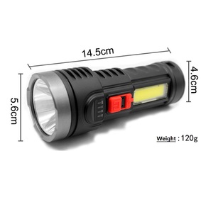 High Power Portable LED Plastic Torch UBS <b>Rechargeable</b> <b>Flashlight</b>-Handheld USB Traffic Lights <b>Flashlights</b> - Product Image 2