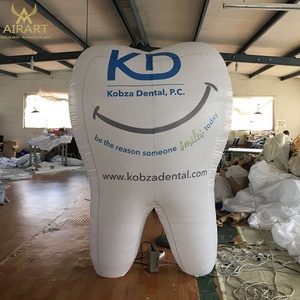 Ballon gonflable amusant en forme de dents blanches pour la Journée mondiale de la dentisterie, avec logo imprimé, ballon géant aux dents très réalistes. - Product Image 1