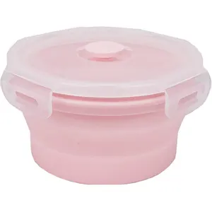 Microwavable Heat Resistance Plastic Food Container Hot Food Silicone Collapsible Lunch Box