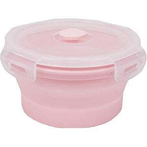 Contenedor de comida de plástico resistente al calor para microondas, fiambrera plegable de silicona para comida caliente - Product Image 4