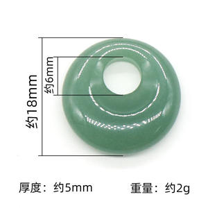 18 мм натуральный драгоценный камень аметист розовый кварц нефрит большое отверстие круг пончик с пряжкой мира кулон для ожерелья изготовления ювелирных изделий - Product Image 5