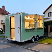 Remorque alimentaire mobile commerciale en acier inoxydable, bar extérieur, camion de restauration rapide, camion de glaces, camion de kebab, remorque de vente ambulante à vendre