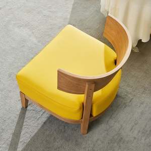 Chaises de salle à manger modernes pour appartement école Chaise de salle à manger solide avec couverture en cuir en bois personnalisée pour restaurant - Product Image 4