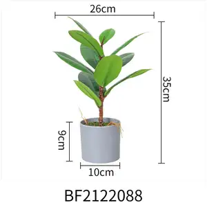 2021 Factory Wholesale Bonsai Tree Plastic Ficus Lyrata Fig Fiddle Leaf Artificial Plant