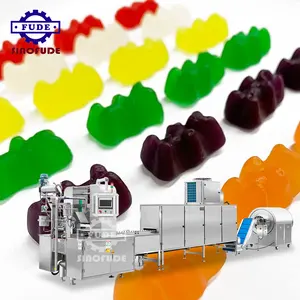 Rivestimento di zucchero centro riempito gelatina caramella linea di produzione di gelatina gommosa palla di produzione macchina per la produzione di caramelle a shanghai