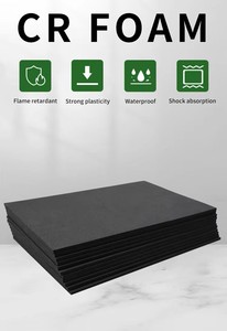 Đen <span class=keywords><strong>Cr</strong></span> Bọt Độ Đàn Hồi Cao Sbr Neoprene Chống Cháy Hấp Thụ Sốc Tấm Đệm Bảo Vệ Vật Liệu Điện Tử - Product Image 2