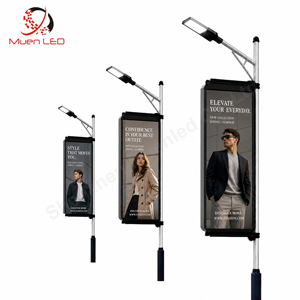 Écrans LED extérieurs DGA5 P5, écran LED pour poteau d'éclairage routier, double face, boîtier en fer pour la publicité - Product Image 1