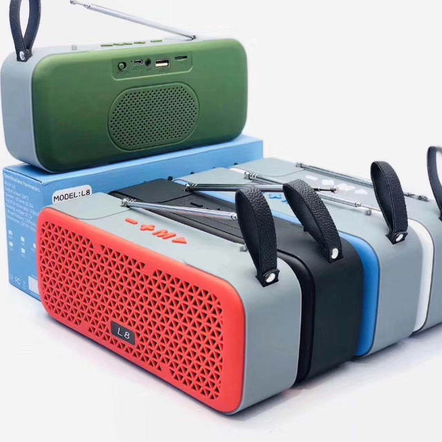 Africa Hot Selling Portable FM Radio L8 Wireless Blue Tooth Portable Speaker Portable AM FM Radio