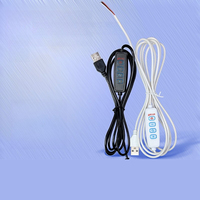 Câble de commutation USB 5V4, contrôleur de lumière LED pour veilleuse, gradation des couleurs, cordon d'alimentation à quatre boutons avec fonction de gradation