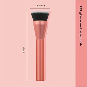 แปรงแต่งหน้าสำหรับรองพื้นแบบมืออาชีพ ขนแปรงใยสังเคราะห์ หัวแปรงแบน - Product Image 2