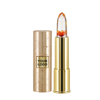 Rouge à lèvres de haute qualité OEM/ODM, baume à lèvres sous marque privée, contenant de luxe en cristal, rouge à lèvres gelée à fleurs changeant de couleur