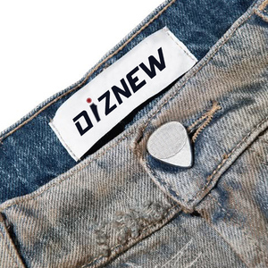 جينز رجالي من DiZNEW عالي الجودة مخصص أنيق مغسول كلاسيكي جينز متسخ للرجال - Product Image 3
