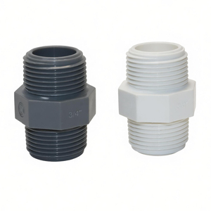 100 Buah Konektor Puting Plastik Sambungan Ulir Ganda Pria untuk Pipa Air Taman, Adaptor Tangki Akuarium, Sambungan Tabung - Product Image 2