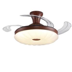 Ventilador de Techo con Lámpara LED Retráctil de Diseño Moderno de 42 Pulgadas con Control Remoto para Iluminación Decorativa - Product Image 1