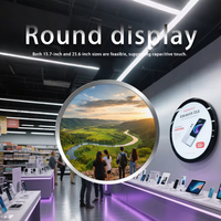 Reproductor Publicitario Circular Grande de 23.6 Pulgadas con Pantalla LCD; Pantalla Circular Personalizable con Software Watchdog