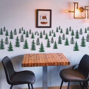 Pochoirs de pin réutilisables 5 pièces carrés 5 tailles 11.8/9.8/7.9/5.9/3.9 pouces Aspen Pine Tree PET pour <span class=keywords><strong>peinture</strong></span> mur toile meubles - Product Image 5