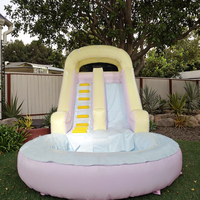 Château gonflable gonflable toboggan gonflable 100% piscine en PVC épaissi toboggan de natation extérieur pour la location d'affaires