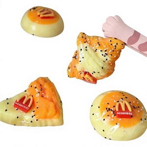 Hot Sale Hamburger Stress-Relief <b>Squishy</b> Toy Texture Fidget Sensory Squeeze Toy for Ages 14+ TPR Material - Product Image 3