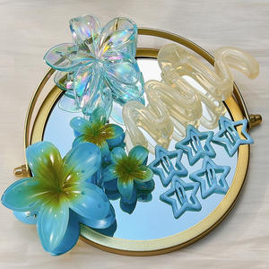 Set da 10 pezzi di mollette per capelli di fascia alta, fermagli a fiori, retro pieno della testa, accessori per capelli con Clip da squalo - Product Image 4