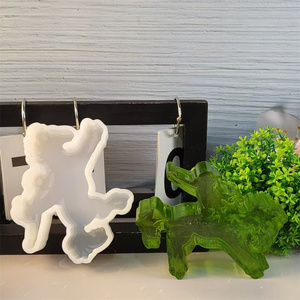 Moldes de fundición de resina hechos a mano para adornos decorativos DIY Ins estilo silicona montar un caballo ornamento molde X0153 - Product Image 1