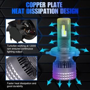 Bombillas LED H4 de Alta Potencia para Automóvil V18 <span class=keywords><strong>2024</strong></span>, Focos LED para Automóvil, Faros Delanteros LED H4 de 12000LM - Product Image 3
