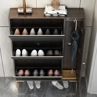 Estante de almacenamiento de zapatos para entrada, estantería minimalista de gran capacidad con tapa sobre la puerta, de lujo, ligera y ultrafina