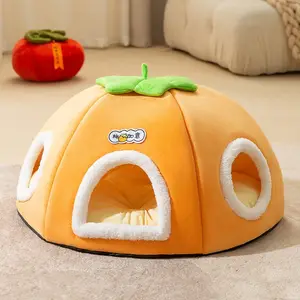 Venta caliente Casa de mascotas Invierno Cómodo estilo de lana Gatos Casa Mascota Gato Cama