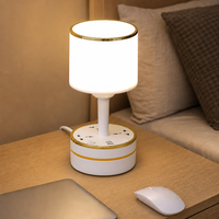 Nouvelle multiprise avec prises standard US, UK et européennes, lampe de bureau protectrice pour les yeux avec USB et multiprise rétractable