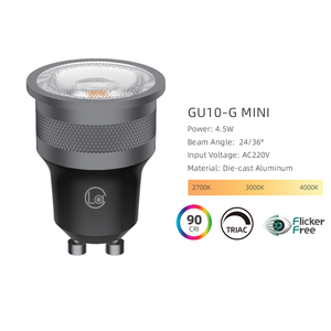 مصغر 3 واط GU10 مصباح كشاف <span class=keywords><strong>LED</strong></span> 35 RA95 TRIAC قابل للتعتيم 24 درجة 36 درجة شعاع ألومنيوم AC220V <span class=keywords><strong>MR11</strong></span> GU10 ضوء سبوت - Product Image 2