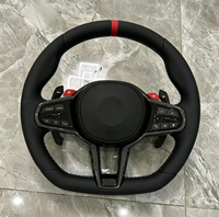 Volante Deportivo Personalizado de Fibra de Carbono para BMW M3 G80 M4 G82 M5 F90 M8 X3m X4m X5m X6m G30 G20 G05, en Cuero y Alcántara