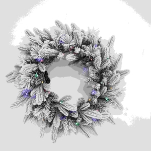 Couronne de Noël Longstar faite à la main, écologique, en PVC, traditionnelle, ronde, en sapin artificiel, décoration d'intérieur - Product Image 6