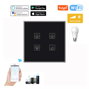 แผงควบคุมบ้านอัจฉริยะสวิตช์ WIFI สำหรับ hom Light GANG รีโมทคอนโทรลไร้สายสวิตช์หรี่ไฟ220V สวิทช์ติดผนังจากโรงงาน - Product Image 6