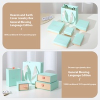 Boîte à bijoux à tiroir coulissant personnalisée en gros Solution de rangement pour collier boucles d'oreilles bague-sac en papier emballage pour ensemble de bijoux