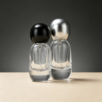 Flacon de parfum en verre de luxe en forme d'œuf de 15 ml avec bouchon à pression, échantillon de parfum, flacon vaporisateur