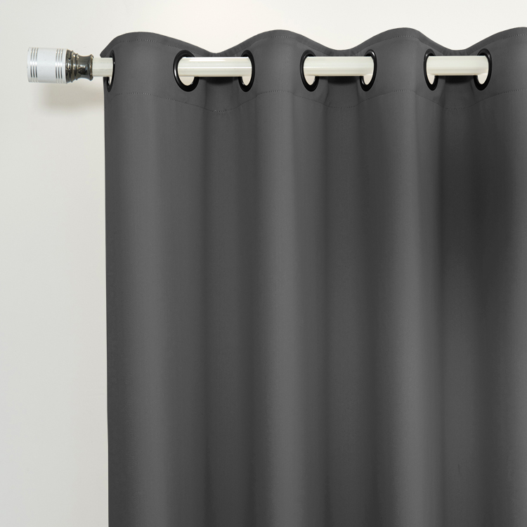Factory price gray 100% polyester blackout elegant window curtains for the bedroom