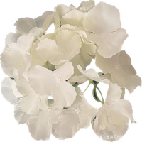 Têtes de fleurs d'hortensia artificielles en soie, réalistes, faites à la main, personnalisables, avec tiges, pour la décoration de la maison en Nouvel An