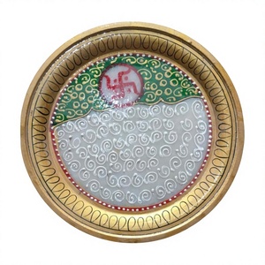 Plaque de marbre blanc peint en or prix d'usine marbre Makrana pour la décoration de la maison ensemble de cadeaux d'entreprise - Product Image 1